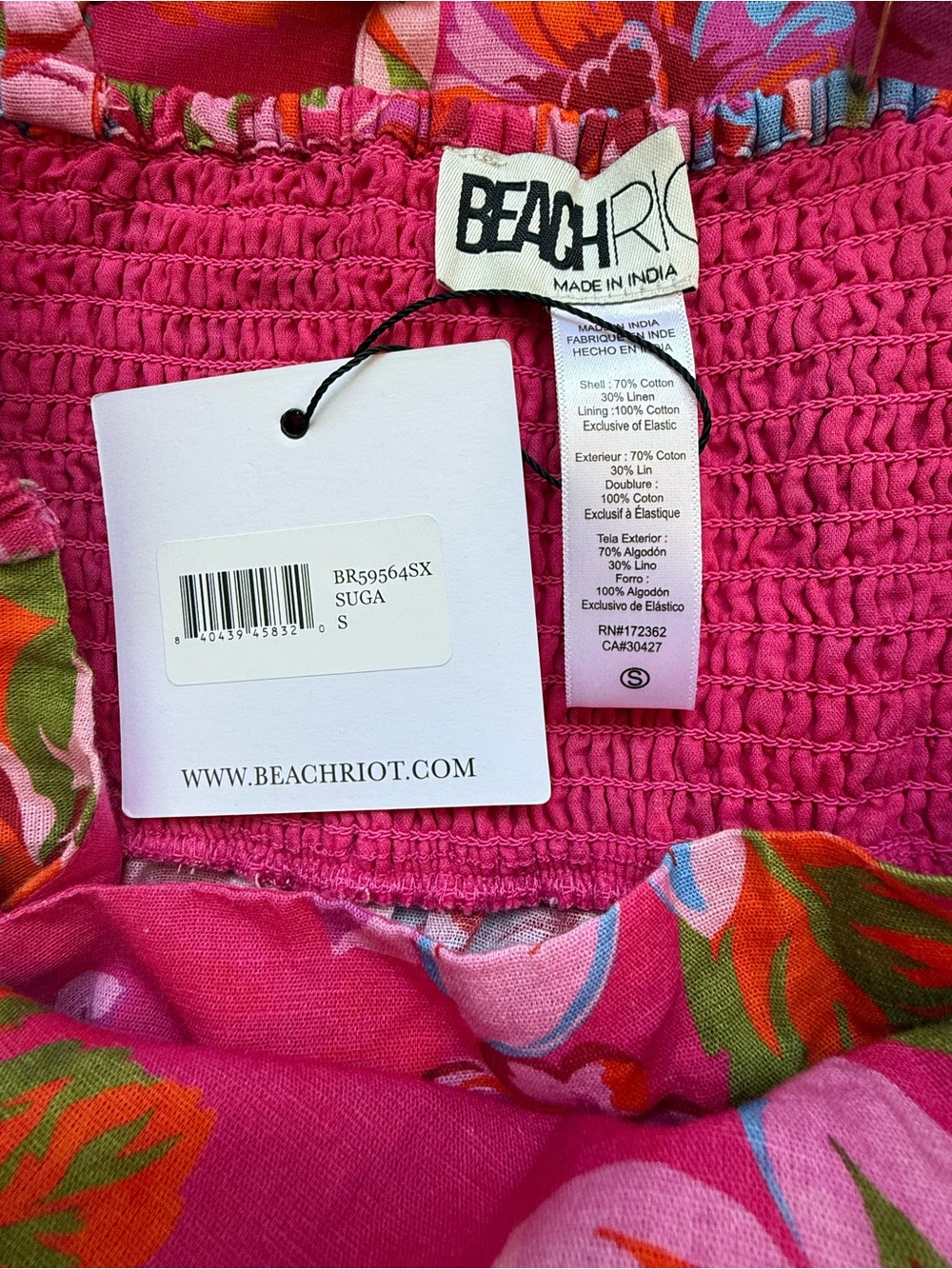 NEW - BEACH RIOT - Rianne Dress - SUGAR BLOOM - Picture 5 of 5